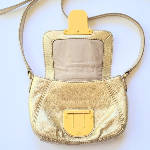 MICHAEL Michael Kors Bridgette Gold Leather Crossbody Bag - Picture 8 of 10